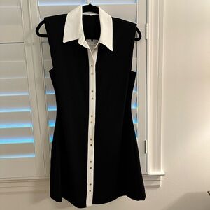 Black and White Button-down dress